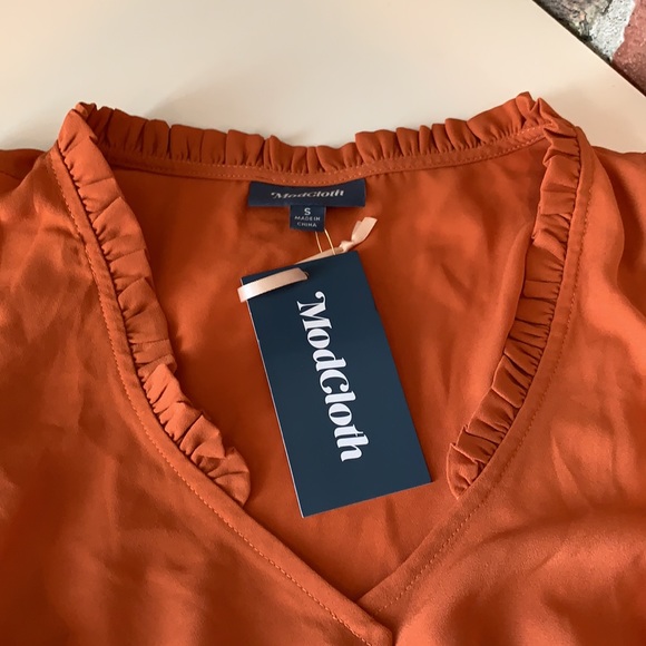 Orange ModCloth tank blouse - Picture 2 of 3